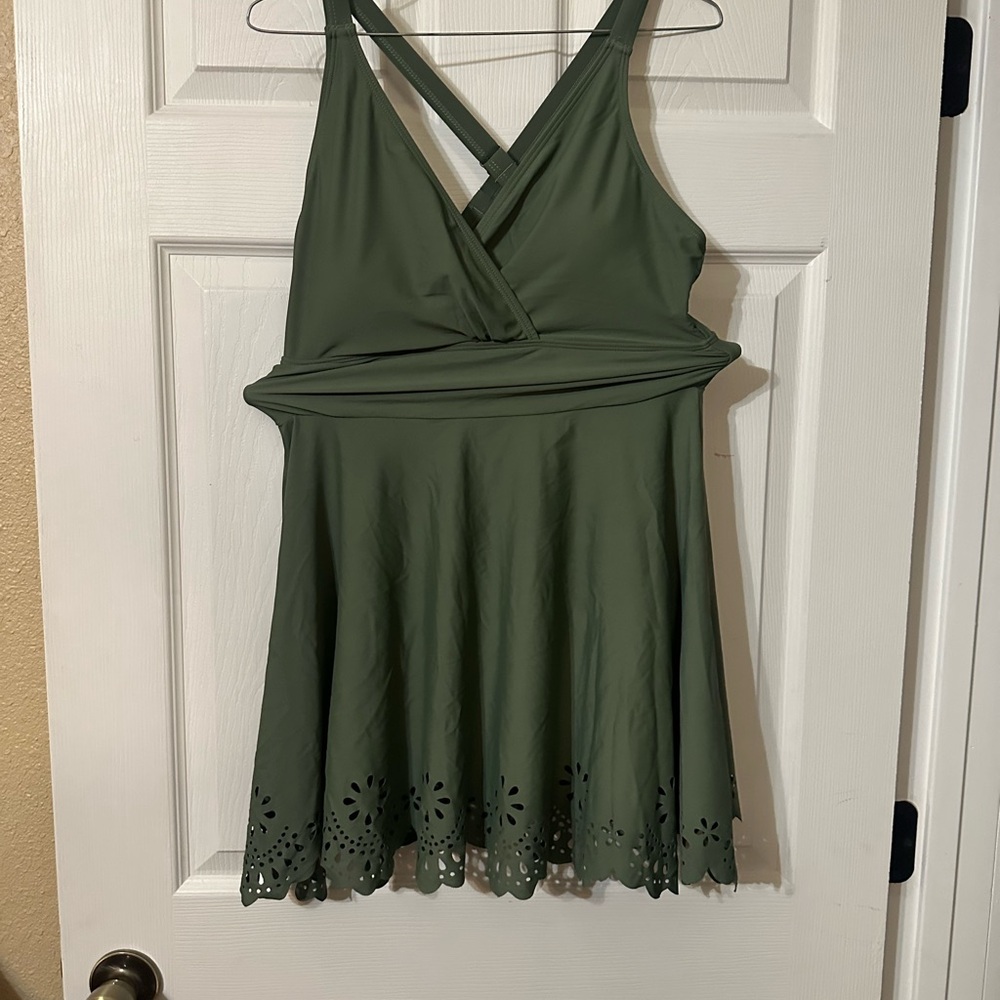 BloomChic Olive Green One-Piece Swimsuit